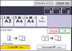 Ilustración de la pantalla panel de mandos