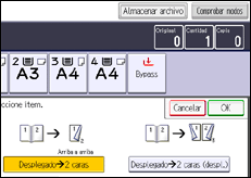 Ilustración de la pantalla panel de mandos