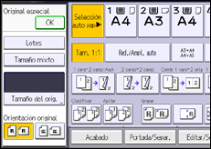 Ilustración de la pantalla panel de mandos