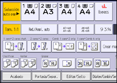 Ilustración de la pantalla panel de mandos