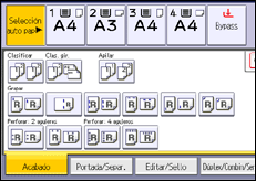 Ilustración de la pantalla panel de mandos
