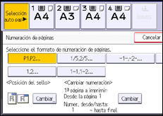 Ilustración de la pantalla panel de mandos
