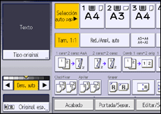 Ilustración de la pantalla panel de mandos