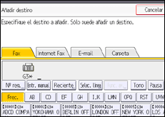 Ilustración de la pantalla panel de mandos