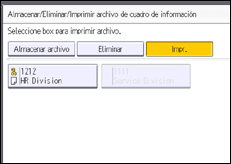 Ilustración de la pantalla panel de mandos