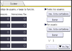 Ilustración de la pantalla panel de mandos