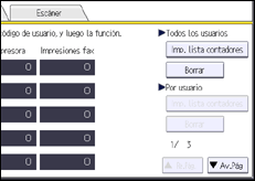 Ilustración de la pantalla panel de mandos