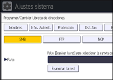 Ilustración de la pantalla panel de mandos