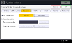 Ilustración de la pantalla panel de mandos