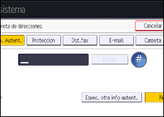 Ilustración de la pantalla panel de mandos