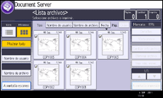 Ilustración de la pantalla panel de mandos