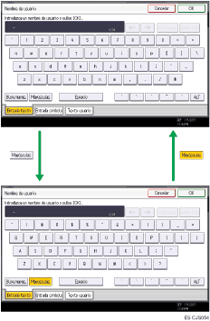 Ilustración de teclas