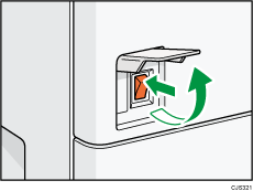 Ilustración del interruptor de alimentación principal