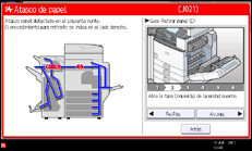 Ilustración de la pantalla panel de mandos