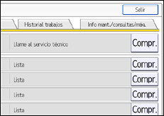 Ilustración de la pantalla panel de mandos