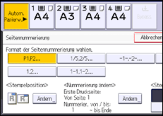 Abbildung Bedienfeld-Display