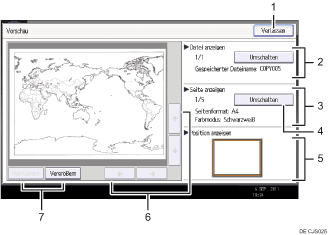 Nummerierte Abbildung Bedienfeld-Display
