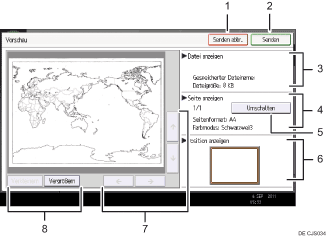 Nummerierte Abbildung Bedienfeld-Display