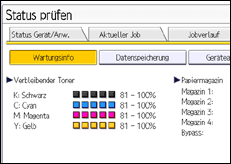 Abbildung Bedienfeld-Display