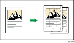 Ilustración de la numeración de fondo