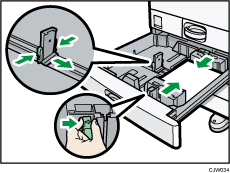 Ilustración de la bandeja de papel de formato pequeño