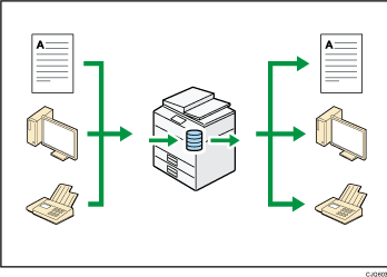 Ilustración de uso de documentos almacenados