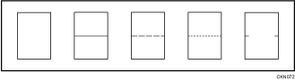 Illustration d'une ligne de séparation en mode Copies doubles