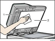 Illustration numérotée du chargeur automatique de documents avec retournement