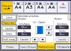 Illustrazione schermata pannello di controllo