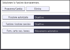 Illustrazione schermata pannello di controllo