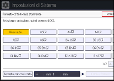 Illustrazione schermata pannello di controllo