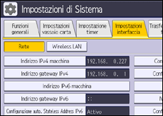 Illustrazione schermata pannello di controllo