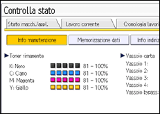 Illustrazione schermata pannello di controllo