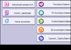Schermafbeelding bedieningspaneel