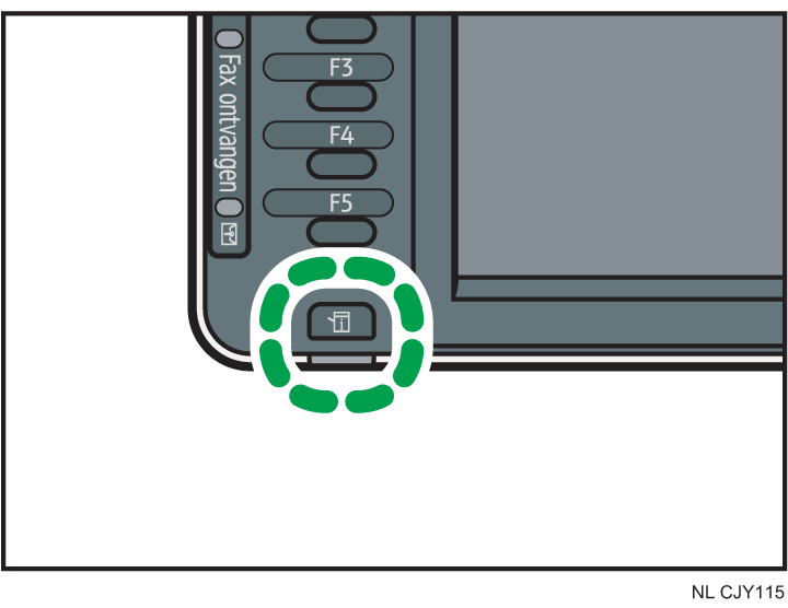Illustratie Gebruikersinstellingen/Teller-knop