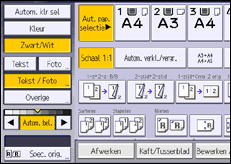 Schermafbeelding bedieningspaneel
