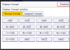 Schermafbeelding bedieningspaneel