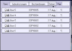 Schermafbeelding bedieningspaneel