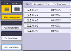 Schermafbeelding bedieningspaneel