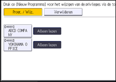 Schermafbeelding bedieningspaneel