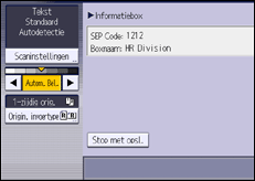 Schermafbeelding bedieningspaneel