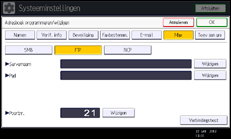 Schermafbeelding bedieningspaneel
