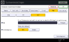 Schermafbeelding bedieningspaneel