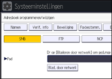 Schermafbeelding bedieningspaneel
