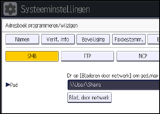 Schermafbeelding bedieningspaneel