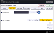 Schermafbeelding bedieningspaneel