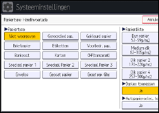 Schermafbeelding bedieningspaneel