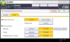 Schermafbeelding bedieningspaneel