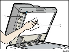 Иллюстрация АПД с технологией однопроходного двустороннего сканирования с пронумерованными выносками