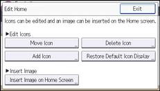 Operation panel screen illustration